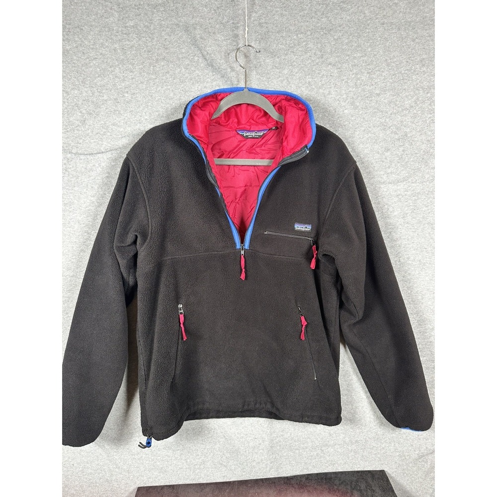 Vintage 90's PATAGONIA Glissade Fleece 1/4 Zip Pullover Jacket USA Size M Rare